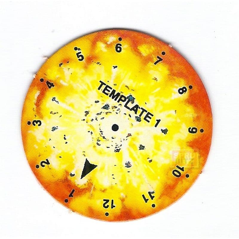 1 inch Grenade Bomb Blast Template 1 from Warhammer 40,000 2nd Edition