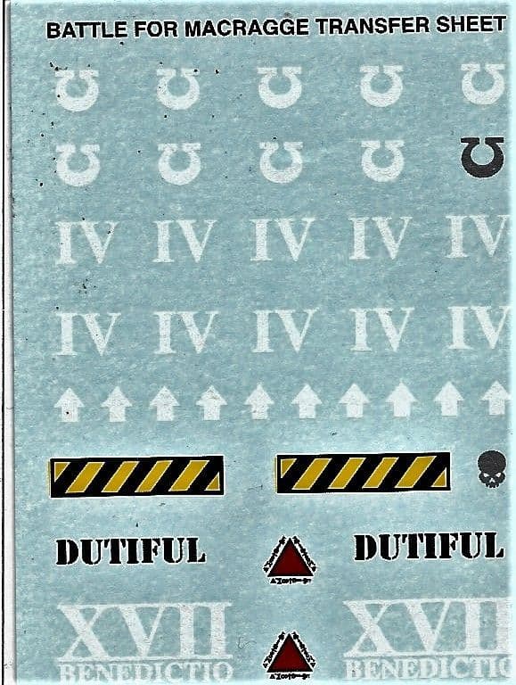 Battle for Macragge Transfer Sheet Decals