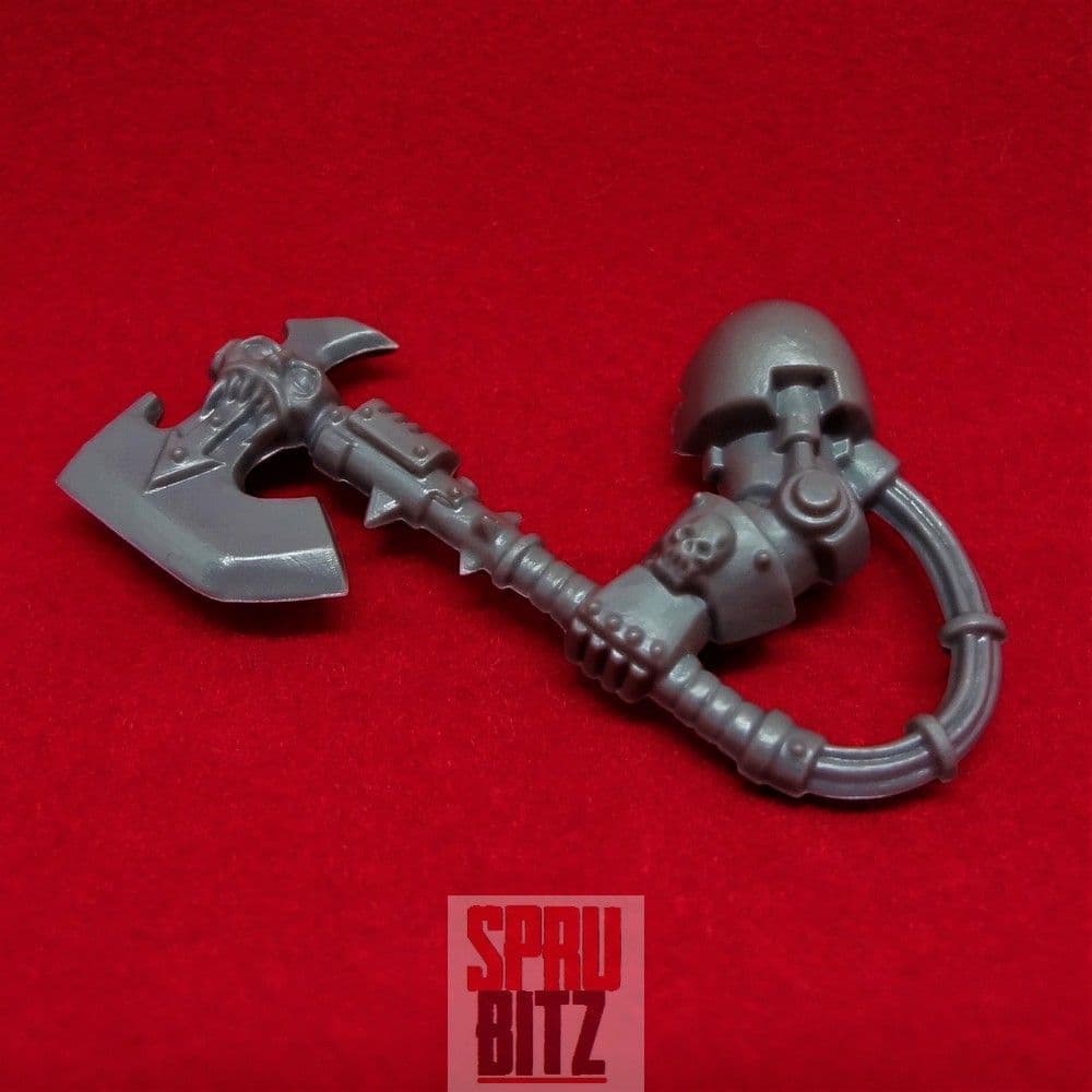 Chaos Space Marine Terminators left arm Power Axe (A)