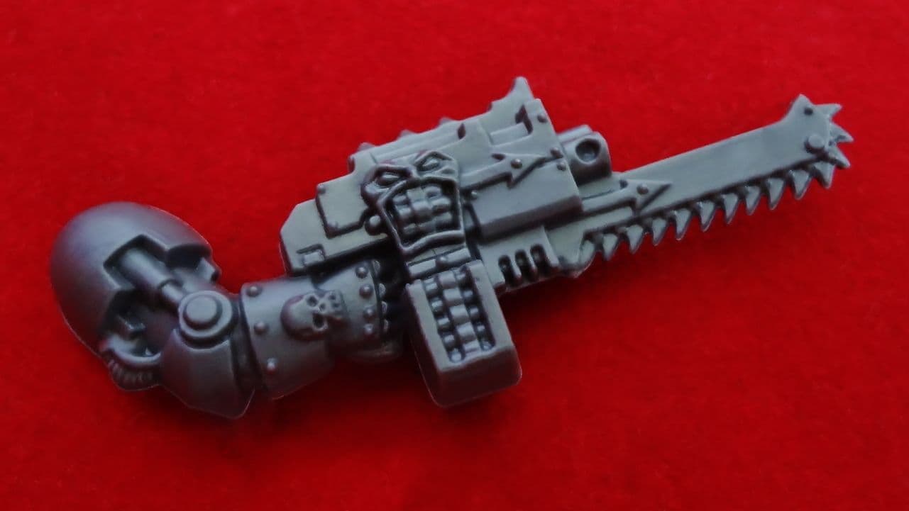 Chaos Terminators right arm Storm Bolter chainsword (B)