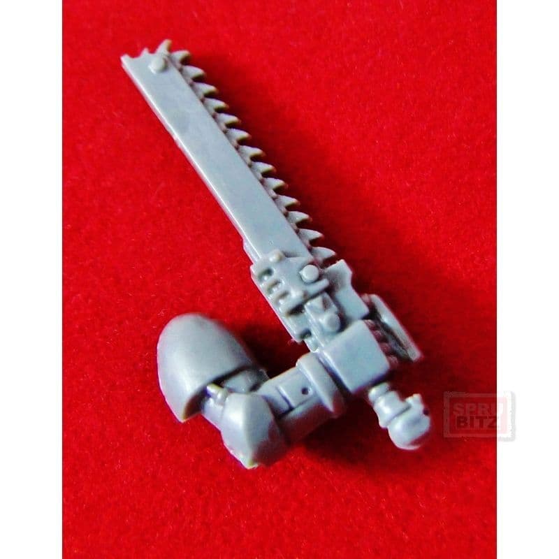 Space Marine right arm Chainsword (skull pommel)