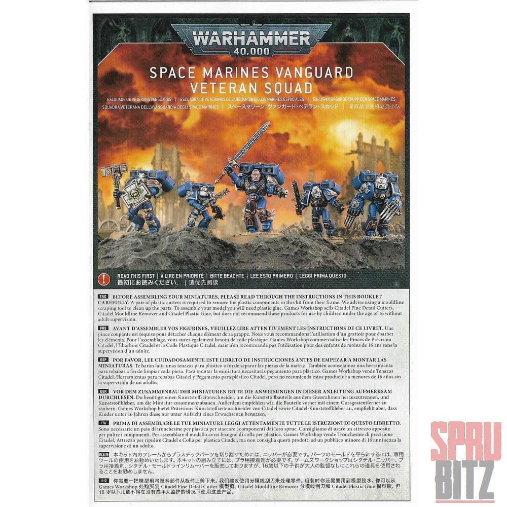 Space Marine Vanguard Veterans Assembly Instructions Rules (2020)