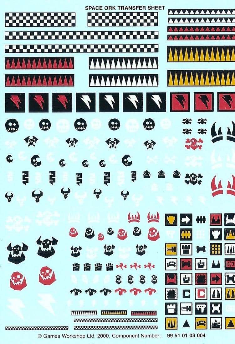 Space Ork Transfer Sheet (2000)