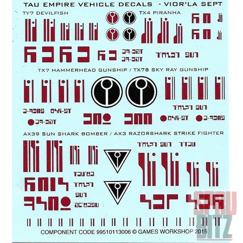 Tau Empire Vehicle Transfers Decals Vior'la Sept (2015)