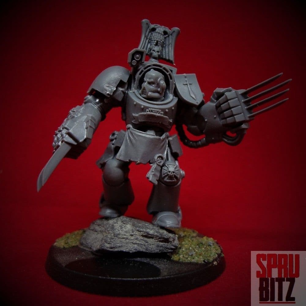 Terminator Sergeant on Rock Ready to Paint