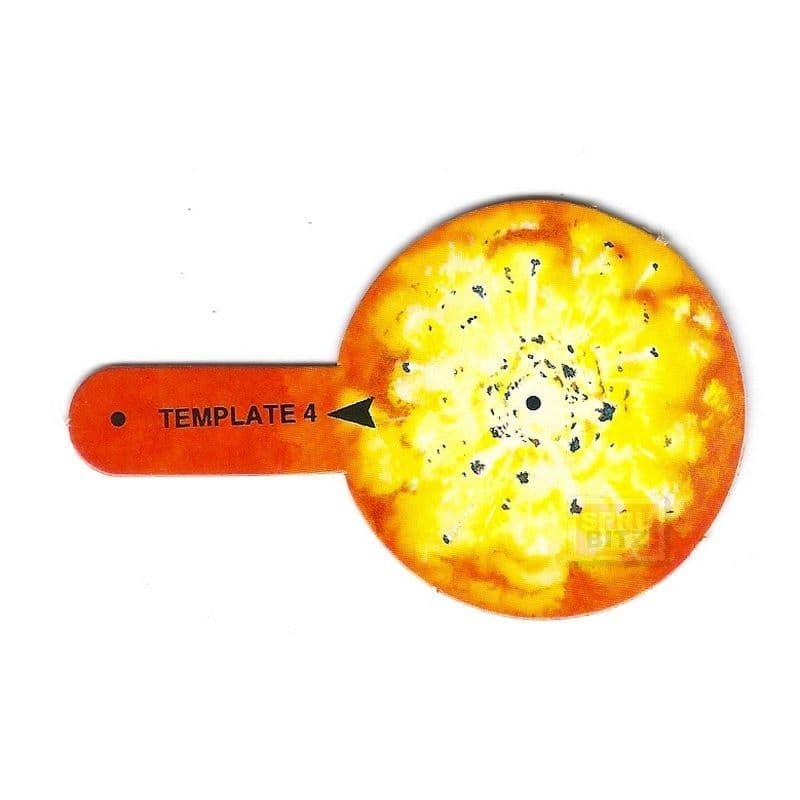 1" inch Grenade Bomb Blast Template 4 from Warhammer 40,000 2nd Edition