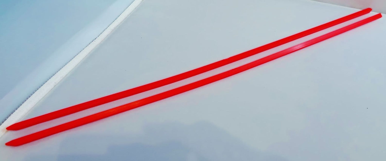 18" Inch Red Range Ruler Measuring Sticks (set of 2)