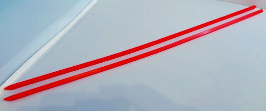 18" Inch Red Range Ruler Measuring Sticks (set of 2)