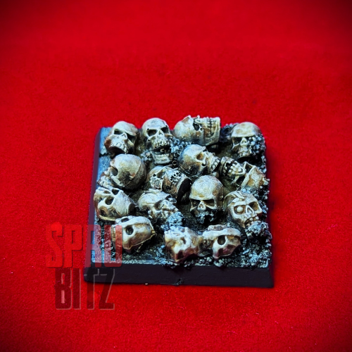 25mm Square Skull Pile Base for Warhammer Wargame (Pro Painted)