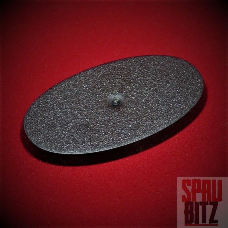 60mm Games Workshop Oblong Rounded Black Motorbike Base