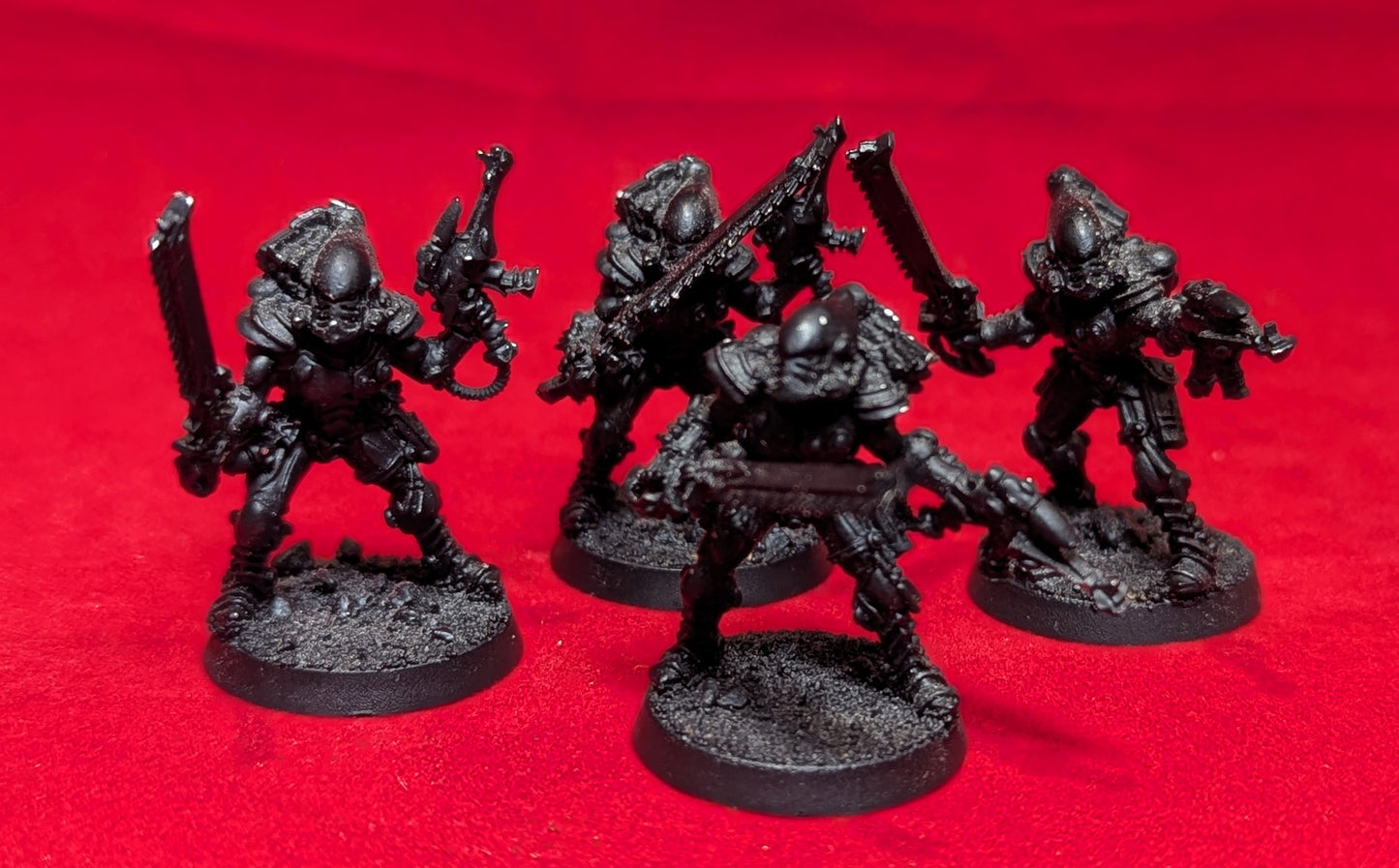 Eldar Aeldari Striking Scorpions x4 (metal OOP) undercoated black