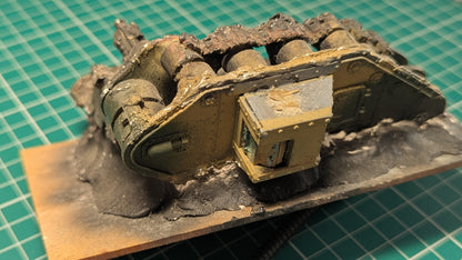 Melted Leman Russ Tank / Rhino Scenery part painted