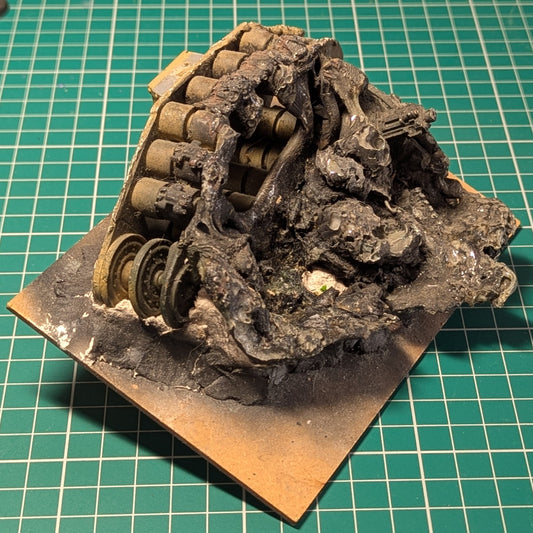 Melted Leman Russ Tank / Rhino Scenery part painted