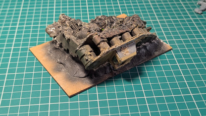 Melted Leman Russ Tank / Rhino Scenery part painted