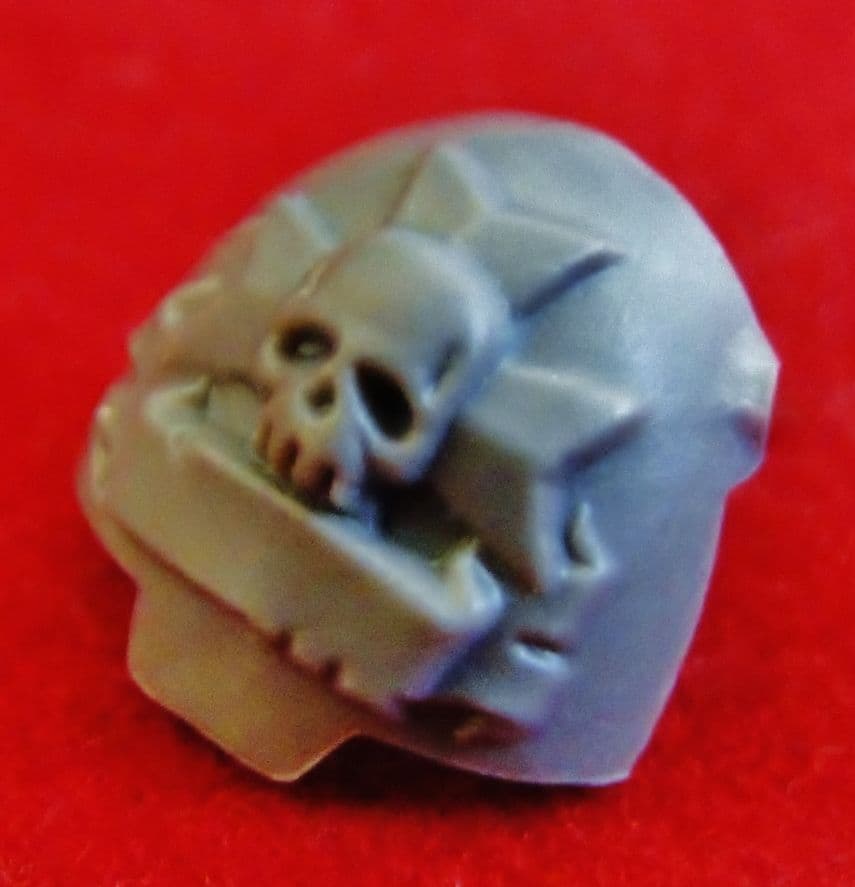 Black Templar Terminator Skull Scroll & Chapter Icon Shoulder Pad x1