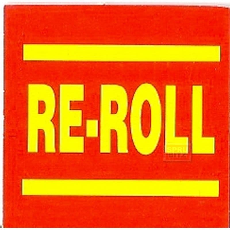 Blood Bowl Re-Roll Re Roll Counter Card Red