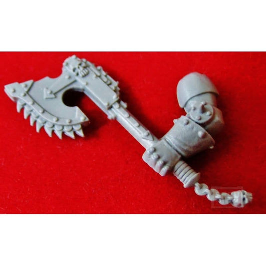 Chaos Khorne Berzerkers left arm Chain Axe Chainaxe
