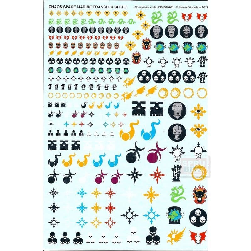 Chaos Space Marine Transfer Sheet (2013)