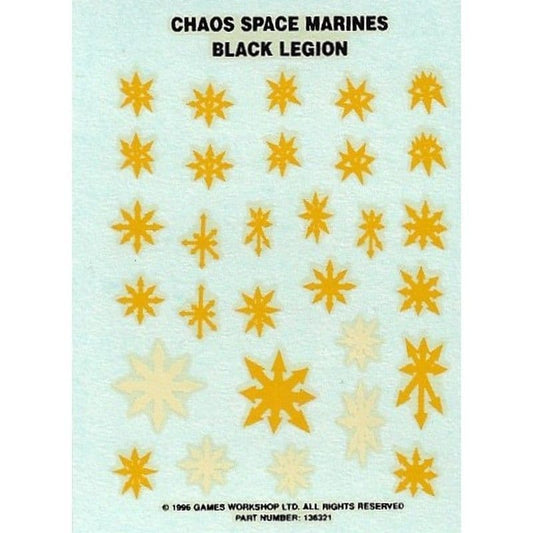 Chaos Space Marines Black Legion Transfer Sheet (1996)