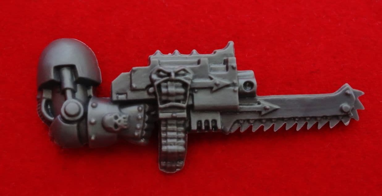 Chaos Terminators right arm Storm Bolter chainsword (A)