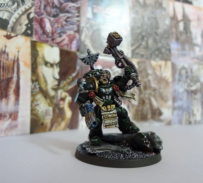 Dark Angel Commander with Thunder Hammer