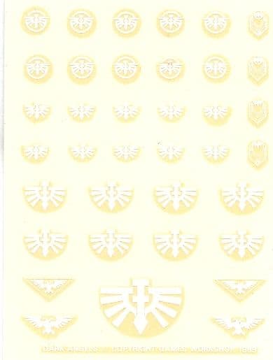 Dark Angels White Small Transfer Sheet Warhammer 40,000 decals (1989)