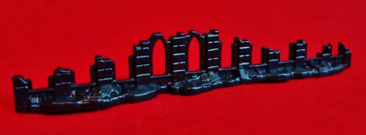Epic 40,000 Ruined Wall Barricade Scenery x1 (B)