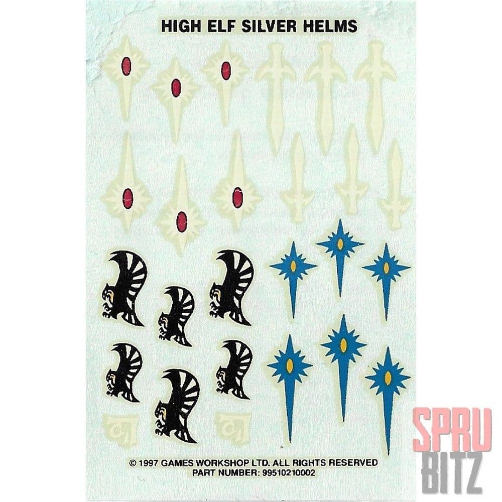 High Elf Silver Helms Transfer Sheet (1997)