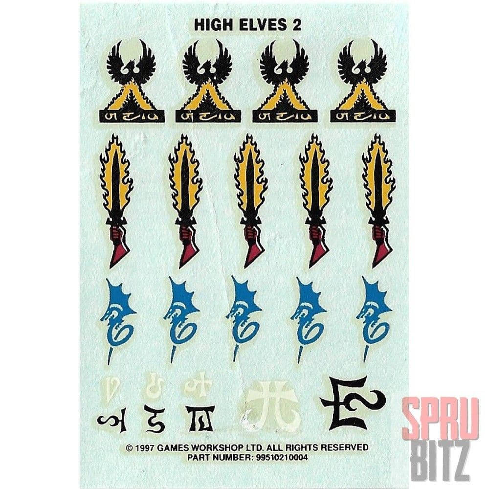 High Elves 2 Transfer Sheet (1997)