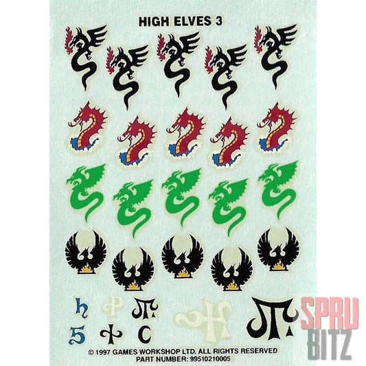 High Elves 3 Transfer Sheet (1997)