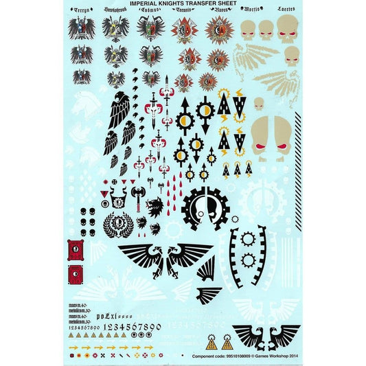 Imperial Knights Transfer Sheet (2014)