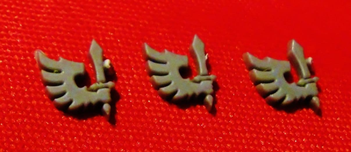 Ravenwing Small Icon Symbol set of 3 (right facing)
