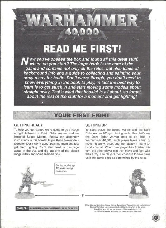 Read Me First! Warhammer 40,000 3rd Edition 1997