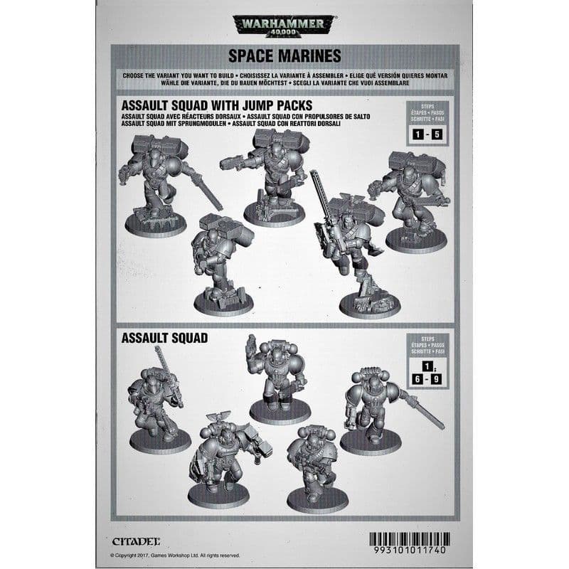 Space Marine Assault Squad Assembly Instructions Rules (2017)
