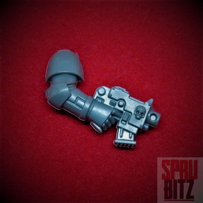 Space Marine Assault Squad right arm Bolt Pistol skull (2014)