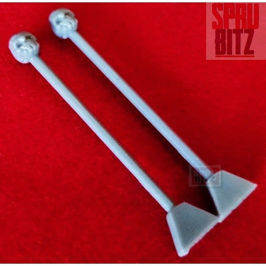 Space Marine Bike Motorbike Aerial Flagpole x2