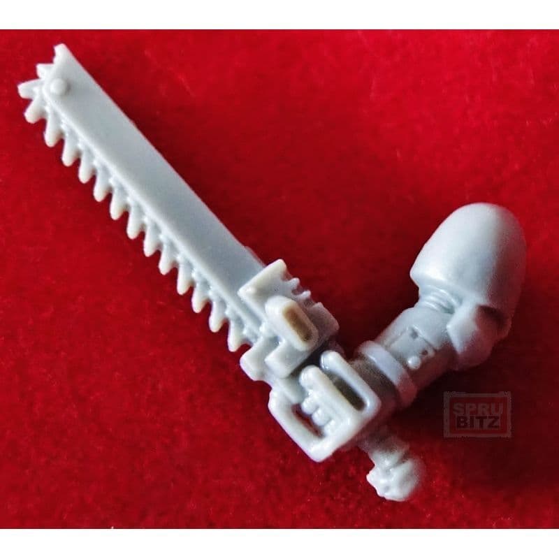 Space Marine left arm Chainsword (skull pommel)