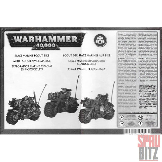 Space Marine Scout Bike Assembly Instructions Rules (2006)