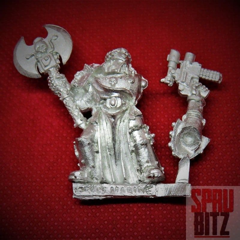 Space Marine Veteran with Power Axe (metal)