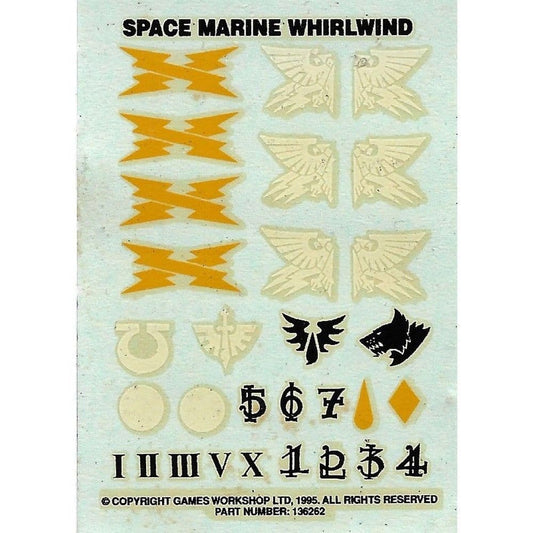 Space Marine Whirlwind Transfer Sheet (1995)