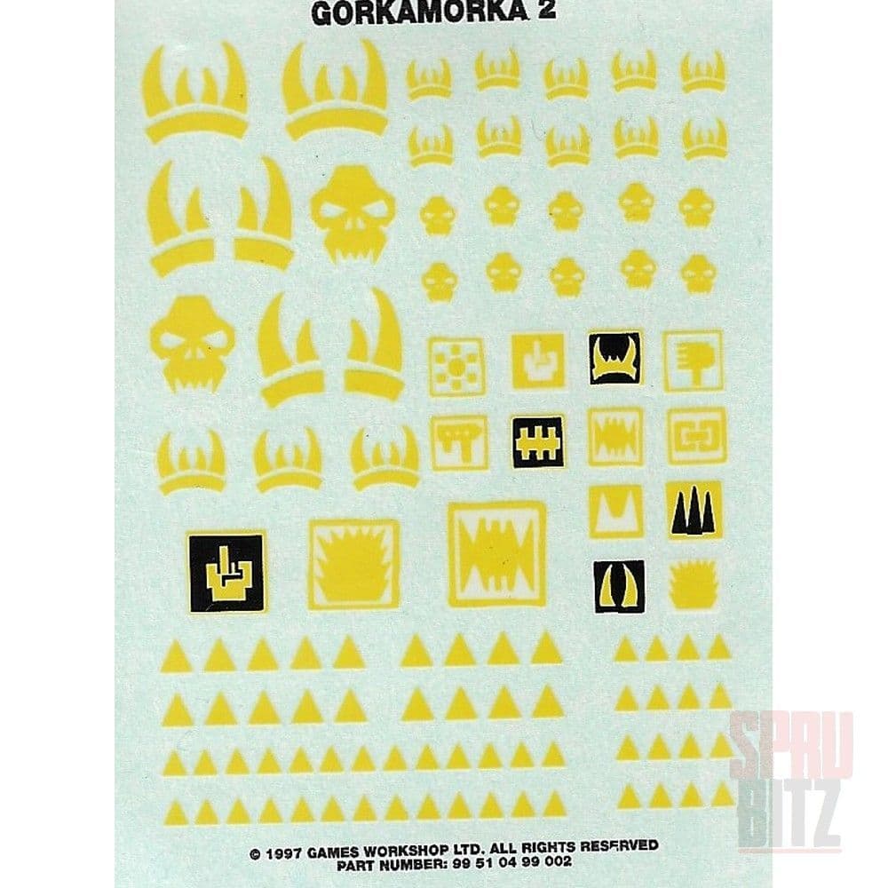 Space Ork Gorkamorka 2 Transfer Sheet (1997)