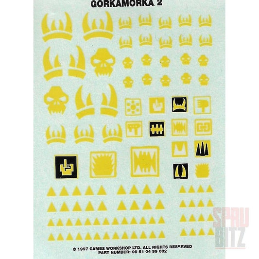 Space Ork Gorkamorka 2 Transfer Sheet (1997)