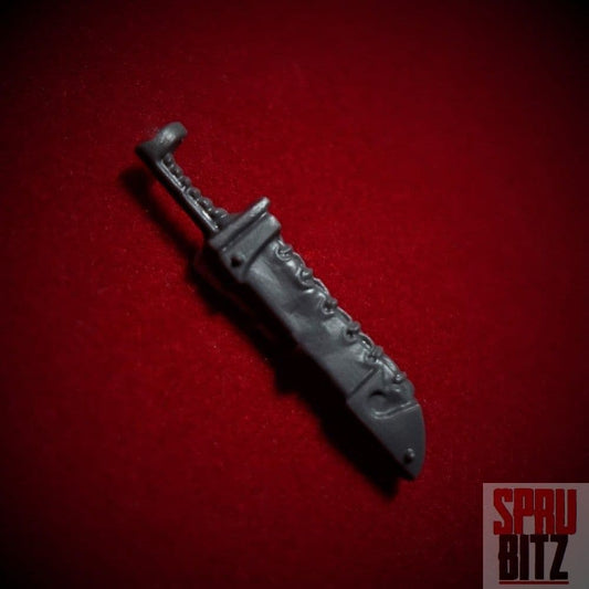 Space Wolf Wolves Combat Knife sheathed