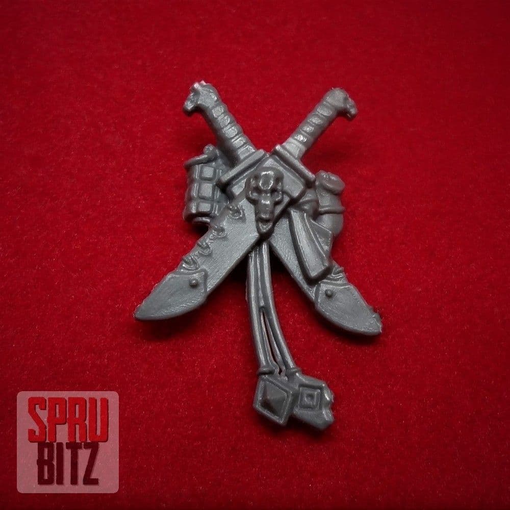 Space Wolf Wolves Crossed Knives Hip Accessory