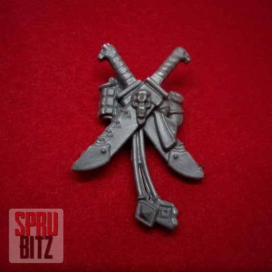 Space Wolf Wolves Crossed Knives Hip Accessory