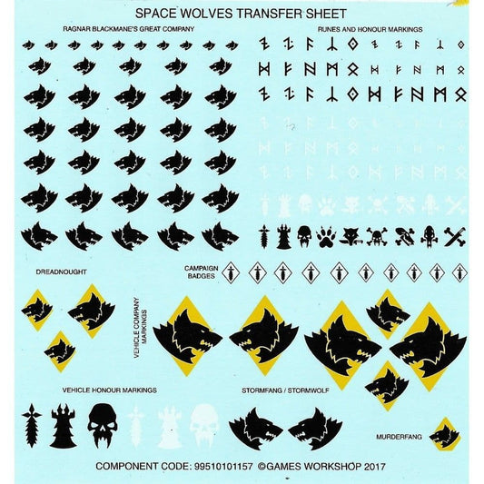 Space Wolf Wolves Transfer Sheet (2017)