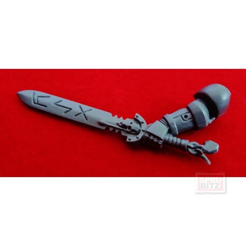 Space Wolves Wolf Pack Powersword Power Sword left arm