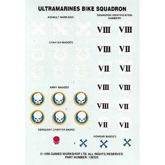 Ultramarines Bike Squadron Transfer Sheet (1996)