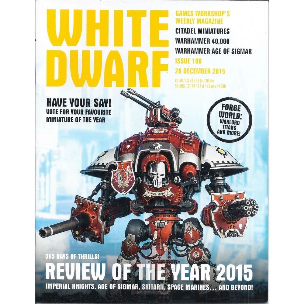 White Dwarf Weekly #100 26th December 2015